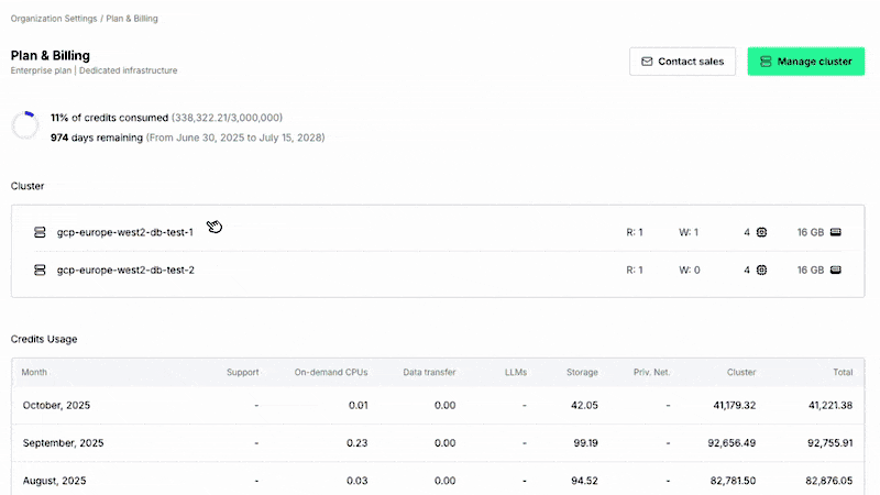 Add a replica from the Tinybird UI